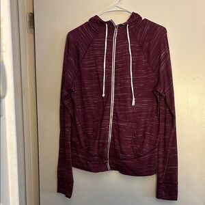 Maroon Zip-Up Hoodie